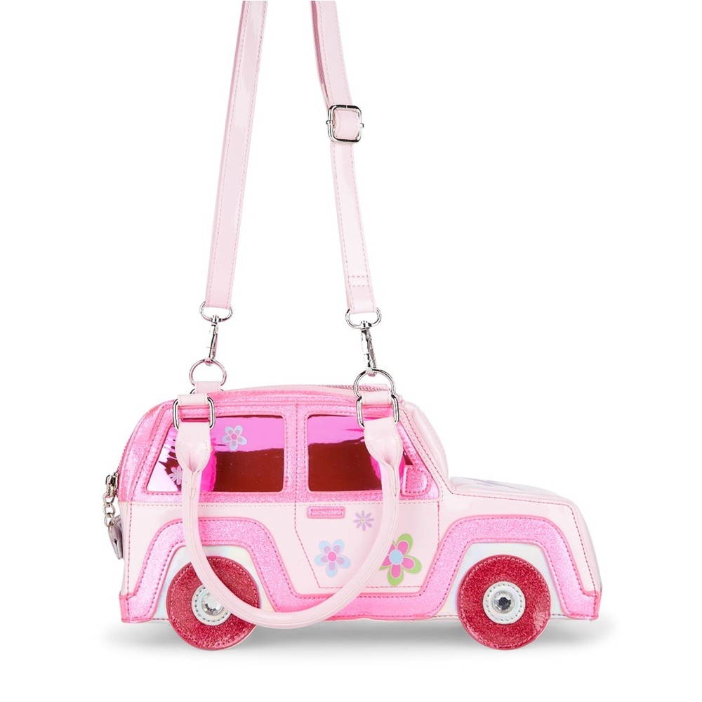 Pink Car-Shaped Crossbody Bag